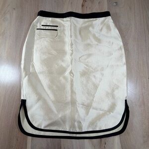 NEW JCREW Tuxedo Skirt White Black Pencil Size 0 RARE